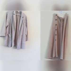 Cato's skirt with jacket.